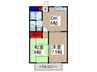 サニークレストマンション 2DKの間取り