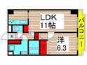 綾東ヴィレヂ弐番館の間取図