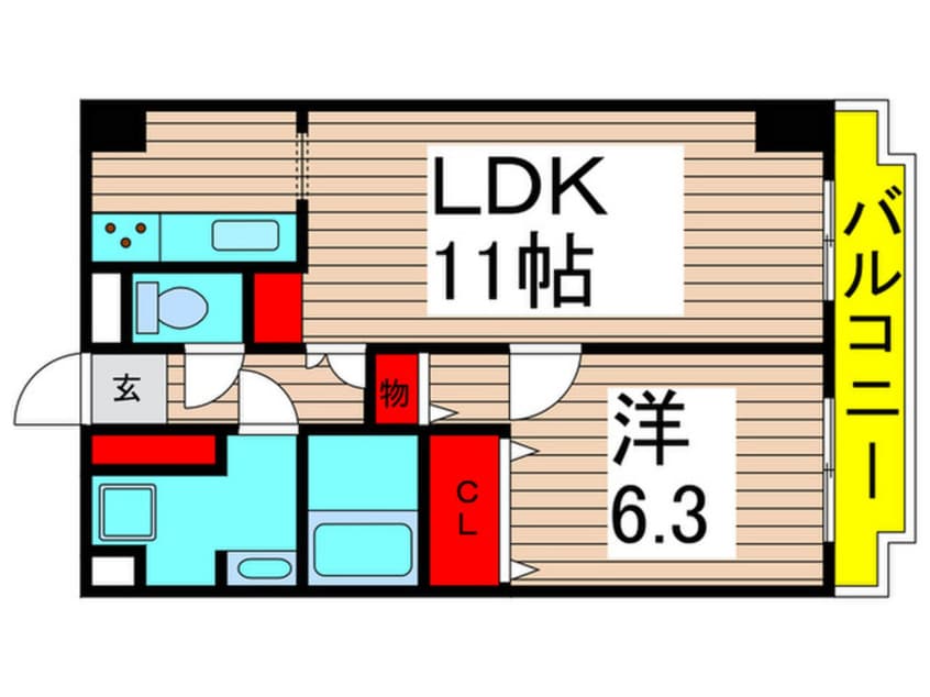 間取図 綾東ヴィレヂ弐番館