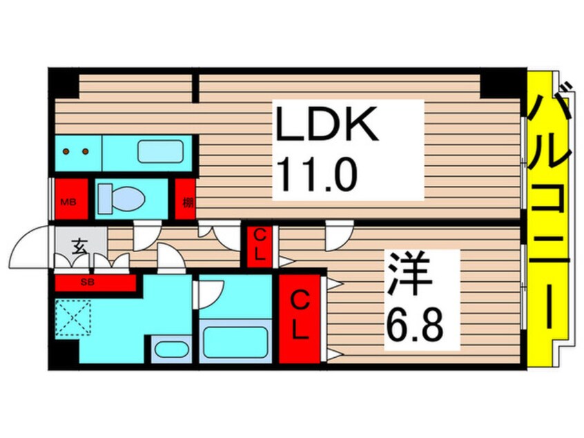 間取図 綾東ヴィレヂ弐番館