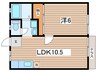 綱島ニュ－ハイツ 1LDKの間取り