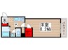 S-FORT柏 1Kの間取り