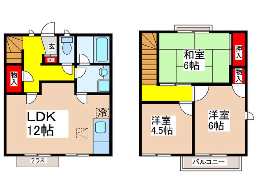 間取図 パークハイツ東村山A棟