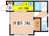 コスモハイツＡ 1Kの間取り
