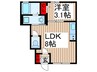 タウンセレッソ 1LDKの間取り
