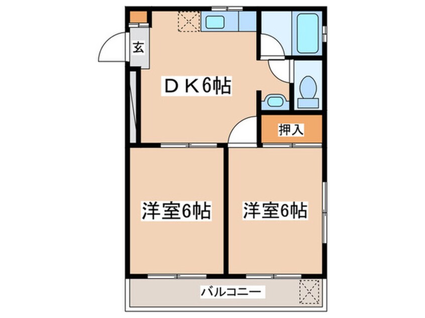 間取図 グリ－ンハイツ多摩