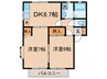 メゾンド　リュ－ヌＢ 2DKの間取り