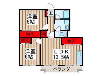 間取図 美原コープタウンＤ棟