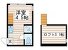 ハーモニーテラス東長崎 1Rの間取り