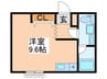 カーサベントゥーラ 1Rの間取り