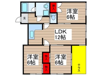 間取図 Lily南大野