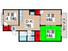 セジュ－ル　曙 3DKの間取り