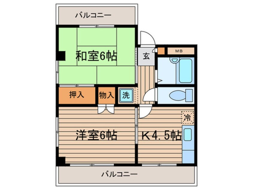 間取図 フラット２