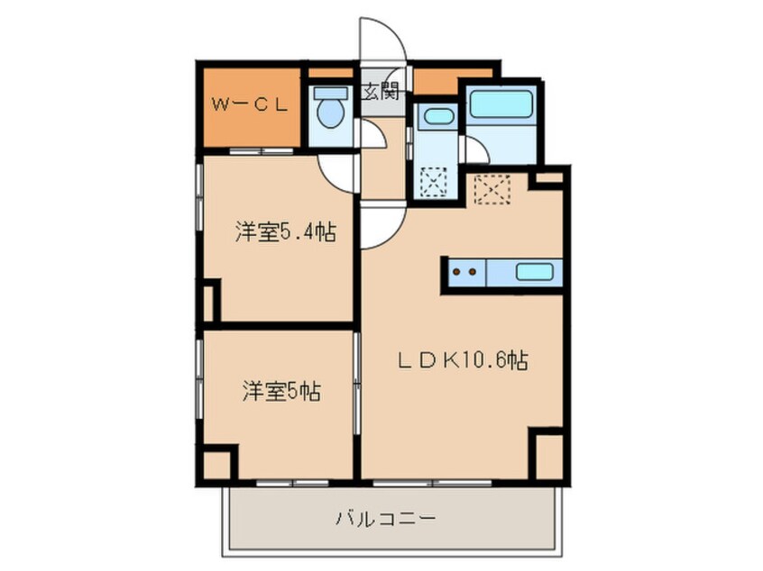 間取図 ﾚｼﾞﾃﾞｨｱ日本橋馬喰町Ⅱ