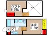 オーリス八千代 1Kの間取り