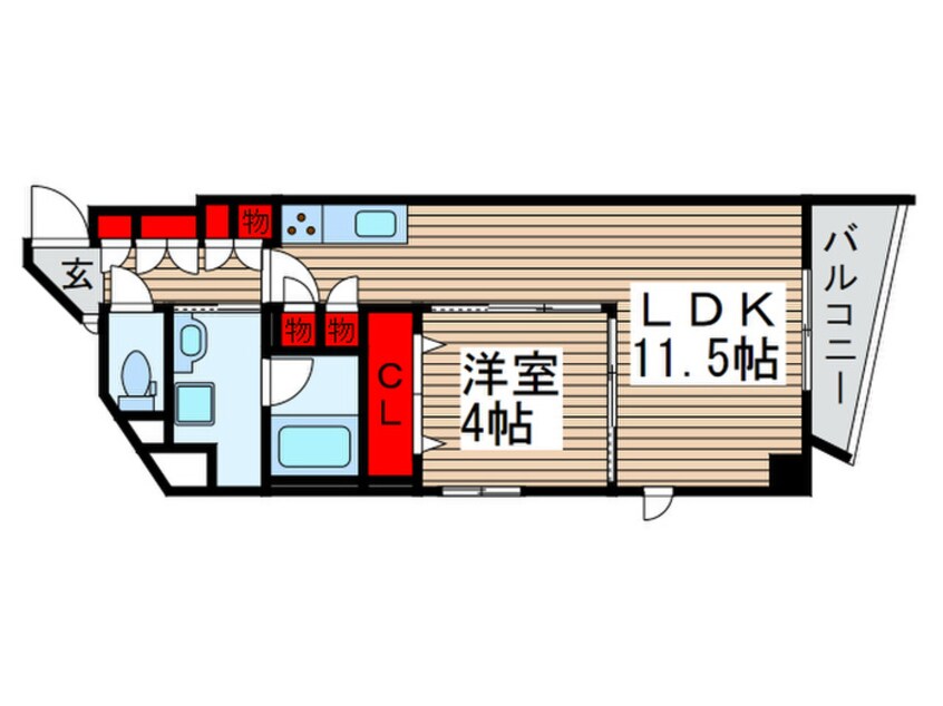 間取図 ルクレ足立