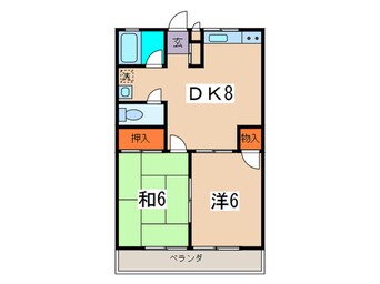 間取図 コワヒュールあかね台壱番館