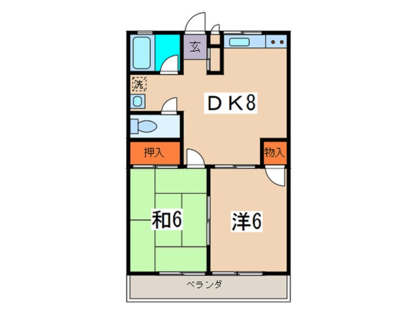 間取図 コワヒュールあかね台壱番館