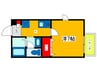 カ－ムランド 1Kの間取り