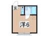 カ－サアズ－ル 1Rの間取り