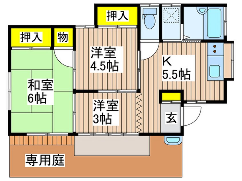 間取図 田中様貸家