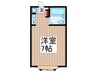 SOLITAIRE所沢第8 1Rの間取り