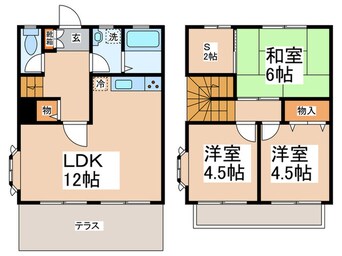 間取図 ハーフガーデン勝田南Ｂ棟