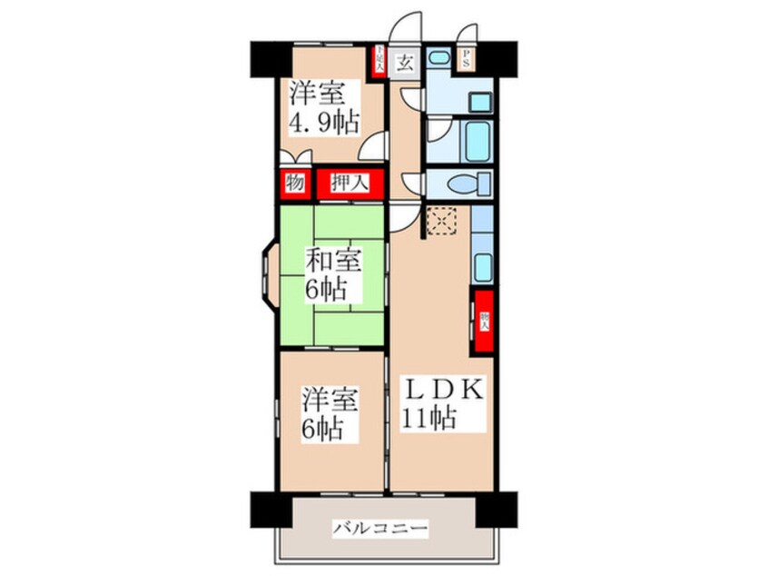 間取図 モンテベーネ