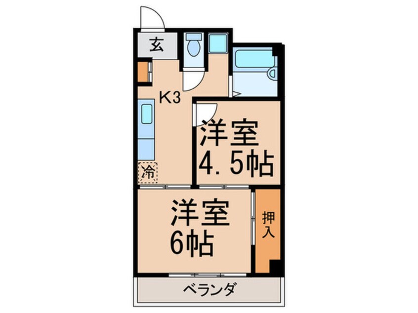 間取図 フロ－ル氷川台