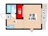 リバティハイツ 1Kの間取り