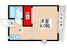 リバティハイツ 1Kの間取り