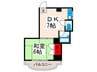 パ－クサイド７ 1DKの間取り