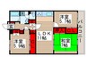北千住パ－クファミリア(８１０) 3LDKの間取り