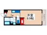 フォンティーヌ 1Kの間取り
