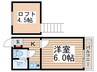 ブランノ－ヴァ高砂Ⅱ 1Kの間取り