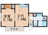 オーズ　デュープレックス 1DKの間取り
