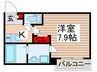 ジーメゾン埼玉本郷町プリミエ 1Kの間取り