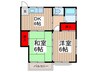 森ﾊｲﾂ 2DKの間取り