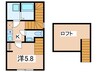 リブラ相模台 1Kの間取り