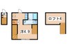 クリア町田 1Rの間取り