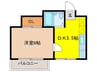 ハイネス金丸 1DKの間取り