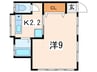 コーポ萩 1Kの間取り