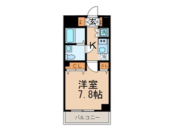 間取図 ﾊ-ﾓﾆ-ﾚｼﾞﾃﾞﾝｽ月島００２(502)