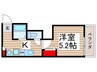 MELDIA秋山 1Kの間取り