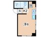 内田マンション 1Kの間取り