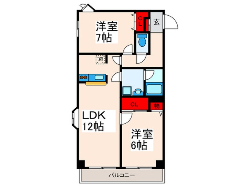 間取図 エスポワ－ル篠崎