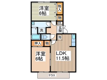 間取図 アベニ－ル２１