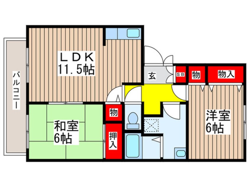 間取図 アベニ－ル２１