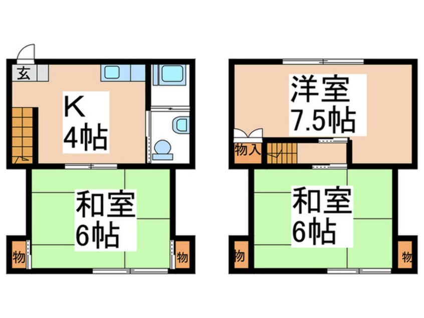 間取図 テラスハウス川島