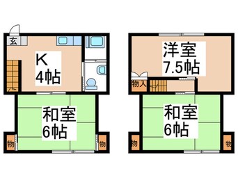 間取図 テラスハウス川島